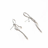 2PCS Bow Ear Studs Silver Needle 14k Plated DIY Earrings