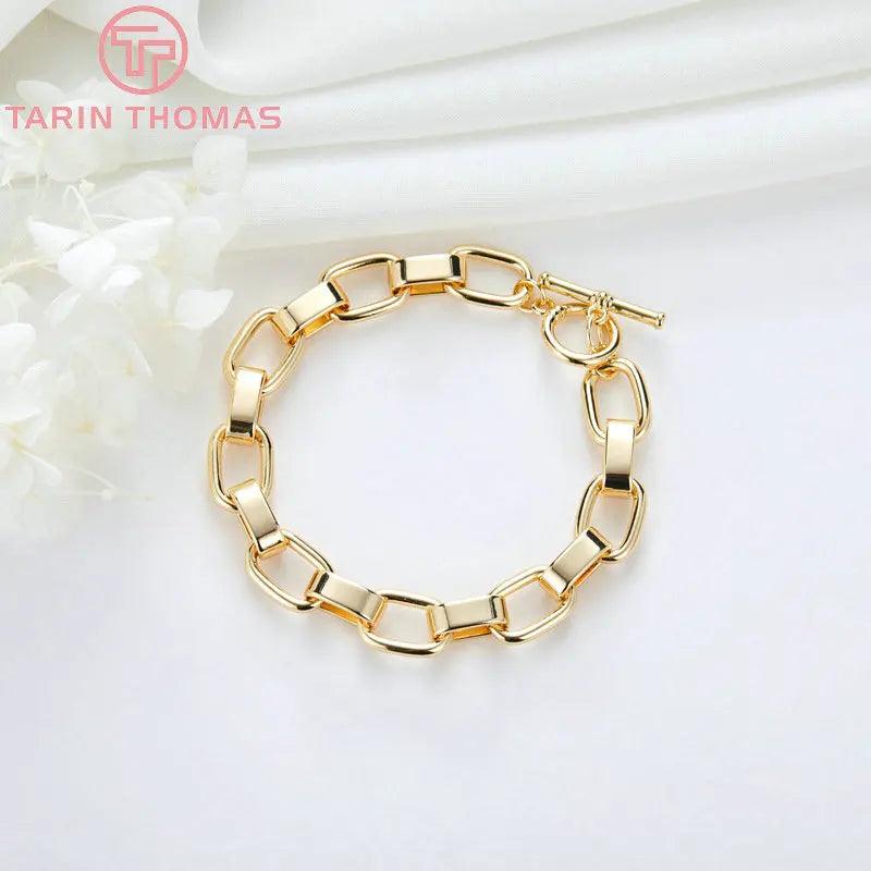 17.5CM 24K Brass Bracelet Chains for Jewelry Making
