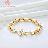 17.5CM 24K Brass Bracelet Chains for Jewelry Making