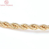 24K Brass Finished Necklace Chain for DIY Jewelry Making