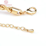 24K Brass Finished Necklace Chain for DIY Jewelry Making