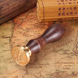 A-Z Wax Seal Stamp Vintage Brass Wooden Handle Alphabet Initial Wax Classic