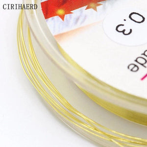 0.3-0.6mm Metal Wire Plated & Silver Beaded Copper DIY Jewelry Supplies