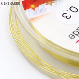 0.3-0.6mm Metal Wire Plated & Silver Beaded Copper DIY Jewelry Supplies