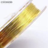 0.3-0.6mm Metal Wire Plated & Silver Beaded Copper DIY Jewelry Supplies