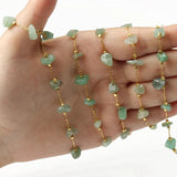Natural Stone Bead Rosary Chain 1m/lot