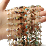 Natural Stone Bead Rosary Chain 1m/lot