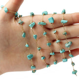 Natural Stone Bead Rosary Chain 1m/lot