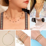 Natural Stone Bead Rosary Chain 1m/lot