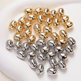 10PCS Brass 14k Plated Oval Beads for Jewelry Making DIY 10*13