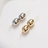 10PCS Brass 14k Plated Oval Beads for Jewelry Making DIY 10*13