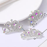 5Pcs Rhinestone Crown Embellishments Flatback Buttons Wedding Decoration DIY