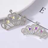 5Pcs Rhinestone Crown Embellishments Flatback Buttons Wedding Decoration DIY