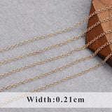 DIY 18k Plated Chain, Copper Metal, Charms, 3m