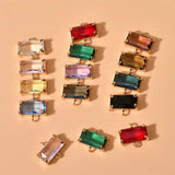 4PCS Women's Rhinestone Pendant Charms 14k Plated DIY Jewelry Making