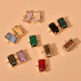4PCS Women's Rhinestone Pendant Charms 14k Plated DIY Jewelry Making