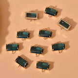 4PCS Women's Rhinestone Pendant Charms 14k Plated DIY Jewelry Making