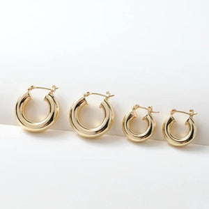 14K Gold-Clad Copper Tube Earrings DIY Material Accessories