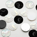 Taidian Flatback Resin Sew On Rhinestone Earring 20Pcs 25mm Powwow Cabochons