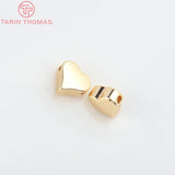 20PCS 5x6MM 24K Plated Brass Heart Beads DIY Jewelry Accessories
