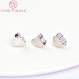 20PCS 5x6MM 24K Plated Brass Heart Beads DIY Jewelry Accessories