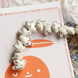 Hand-painted Ceramic Pigeon Beads Japanese Jewelry DIY Material