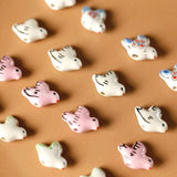 Hand-painted Ceramic Pigeon Beads Japanese Jewelry DIY Material