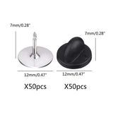 Butterfly Clutch Pin Backs Tie Tacks Blank Pins PVC Rubber Pin Backs