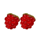 Raspberry Glass Beads DIY Earrings Jewelry Accessories