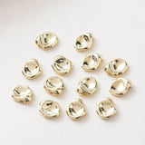 6PCS Minimalist Hand Charm for Jewelry Making Brass 14k Plated 10*12mm