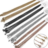 10pcs Stainless Steel 2mm Chain Necklaces Rose Silver DIY Pendant Women/Men
