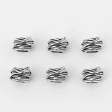 10pcs Wood Grain Slider Spacer for 8mm Round Leather Cord Jewelry
