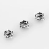 10pcs Wood Grain Slider Spacer for 8mm Round Leather Cord Jewelry