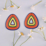 10 PCS Acrylic Geometric Earrings Charms DIY Accessories