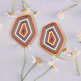 10 PCS Acrylic Geometric Earrings Charms DIY Accessories