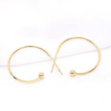 6PCS 14K Plated 20MM Hoop Earrings Hook Brass Earring Findings