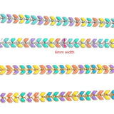 1M Stainless Steel Enamel Chevron Chains Fishbone Fishtail Herringbone
