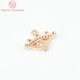 6PCS 17x13.5MM 24K Brass Eye Charms Pendants
