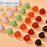 Glazed Strawberry Raspberry Straight Hole Beads DIY Jewelry Making