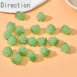 Glazed Strawberry Raspberry Straight Hole Beads DIY Jewelry Making