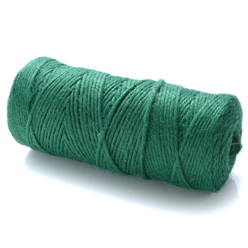 100M 2mm Colorful Jute Rope String Twine Burlap Ribbon DIY Crafts