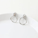 2PCS 14k Plated Studs Earrings DIY Jewelry Findings Hand Brass Accessories