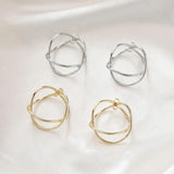 4PCS Double Circle Eardrop Pendant Charms For Jewelry Findings