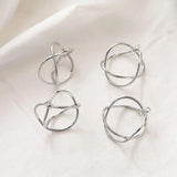 4PCS Double Circle Eardrop Pendant Charms For Jewelry Findings