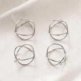 4PCS Double Circle Eardrop Pendant Charms For Jewelry Findings