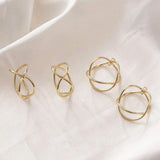 4PCS Double Circle Eardrop Pendant Charms For Jewelry Findings