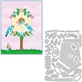 Bird House Pattern Metal Cutting Dies for Crafts Scrapbook Album Card Making