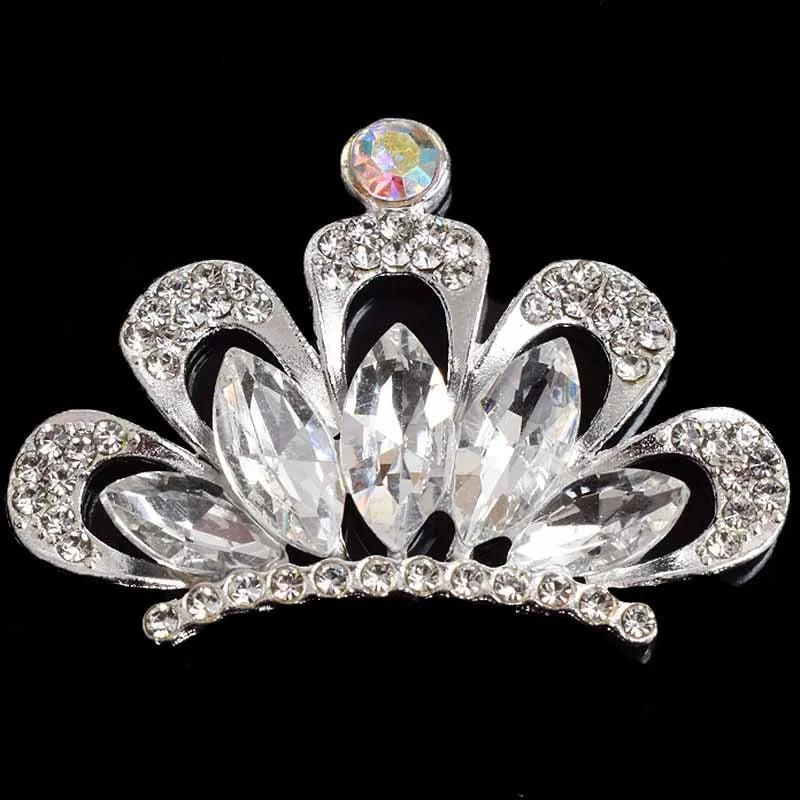 5Pcs Rhinestone Crown Buttons DIY Wedding Decoration