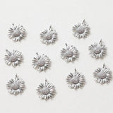 4pcs 14K Plated Chrysanthemum Earrings with Zircon DIY Jewelry Findings