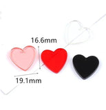 20PCS Acrylic Heart Round Pentagram Charms Pendant for Earring Jewelry Making
